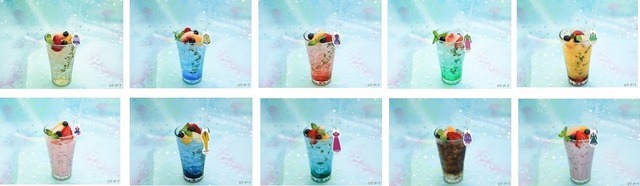 「セーラームーンカフェ2019」 Girls Night Outドリンク （10種）各890円（月野うさぎ水野亜美 火野レイ 木野まこと 愛野美奈子 ちびうさ 天王はるか 海王みちる 冥王せつな 土萠ほたる）（C）武内直子･ PNP ･東映アニメーション