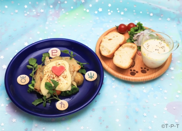 「セーラームーンカフェ2019」 Girls Night Out（チキンステーキプレート）1,990円（C）武内直子･ PNP ･東映アニメーション