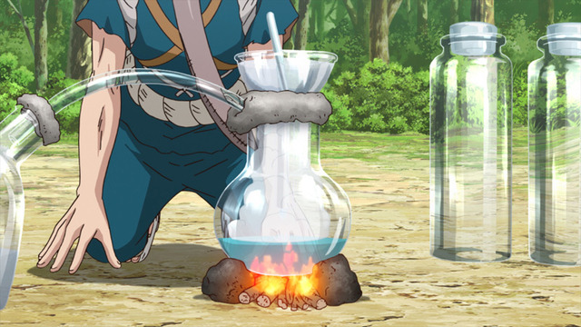 『Dr．STONE』第13話「仮面の戦士」先行カット（C）米スタジオ・Boichi／集英社・Dr.STONE製作委員会