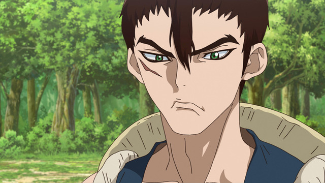 『Dr．STONE』第13話「仮面の戦士」先行カット（C）米スタジオ・Boichi／集英社・Dr.STONE製作委員会