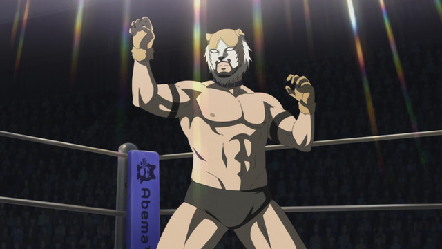 『旗揚！けものみち』第1話「レスラー×召喚」（C）2019 暁なつめ／まったくモー助／夢唄／KADOKAWA／けものみち製作委員会