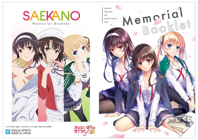 「E賞：メモリアルブックレット(表紙)」（C）2019 丸戸史明・深崎暮人・KADOKAWA ファンタジア文庫刊／映画も冴えない製作委員会