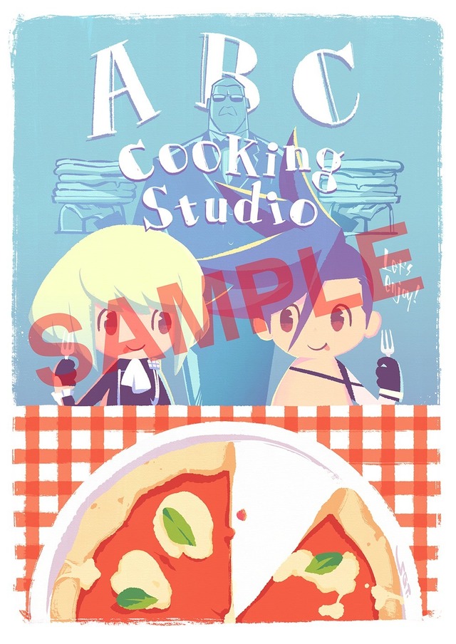 『プロメア』ABC Cooking Studioコラボ「描き下ろしのイラスト付きレシピカード」（C）TRIGGER・中島かずき／XFLAG