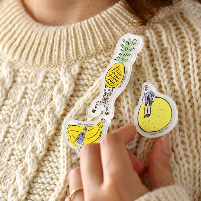 「アクリルブローチ」堀川国広・山姥切国広・山伏国広 各850円(C) 2015-2018 DMM GAMES/Nitroplus