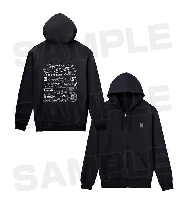 「進撃の巨人 Flower Store in 新宿マルイアネックス」「ラインアート ジップパーカー（全1種）」5,980円（税別）