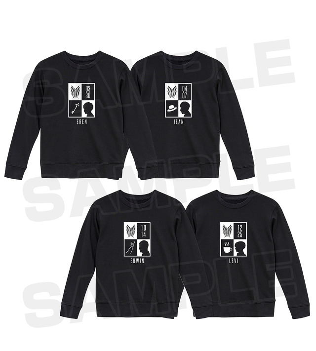 「進撃の巨人 Flower Store in 新宿マルイアネックス」「トレーナー（全4種）」4,980円（税別）