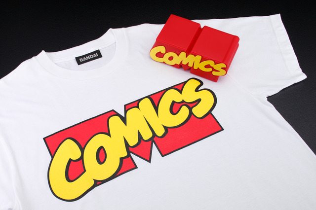 「Marvel/Marvel Comic l ロゴ T シャツ＆ロゴフィギュア」7,480 円(税込）（C） MARVEL.