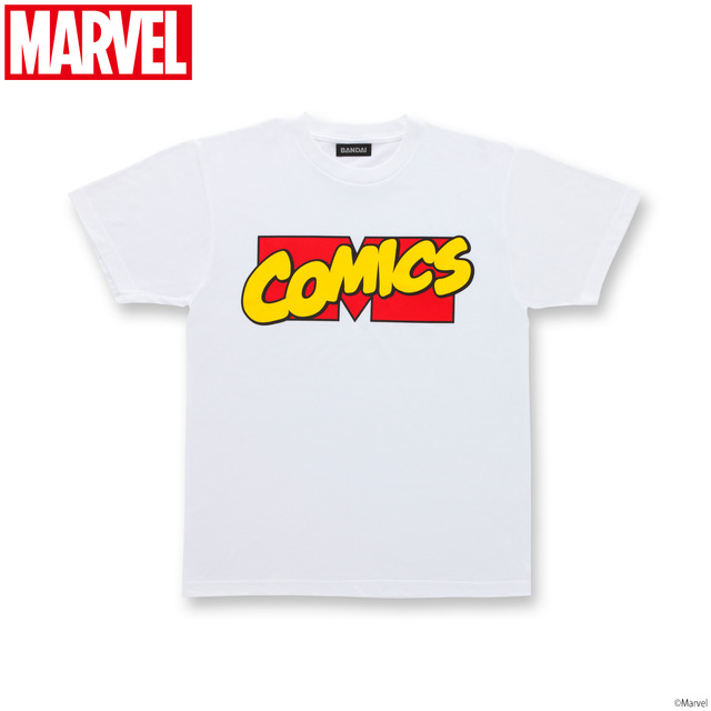 「Marvel/Marvel Comic l ロゴ T シャツ＆ロゴフィギュア」7,480 円(税込）（C） MARVEL.