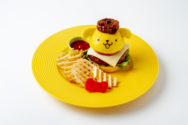 「ポムポムプリンのチーズバーガー」（C）2019 SANRIO CO., LTD.