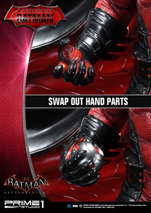 「コンセプトマスターライン バットマン：アーカム・ナイト ジャスティス・リーグ 3000バットマン EX版」48,900円（税別）BATMAN: ARKHAM KNIGHT and all related characters and elements （C） & TM DC Comics and Warner Bros. Entertainment Inc. WB SHIELD: TM & （C） WBEI. (s19)