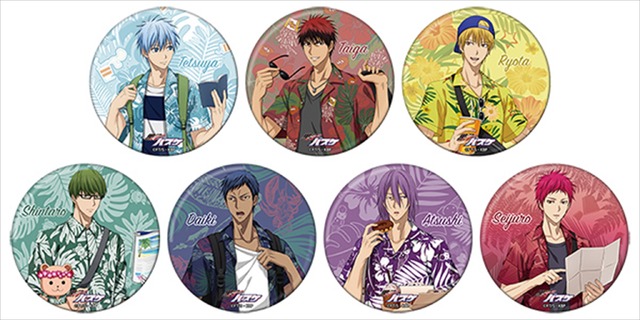 「セガコラボカフェ 黒子のバスケ」【プレミアムペアシート：2名さま　4,000円（税抜）】特典 ビッグ缶バッジ1点（全7種）（C）藤巻忠俊／集英社・黒子のバスケ製作委員会（C）SEGA