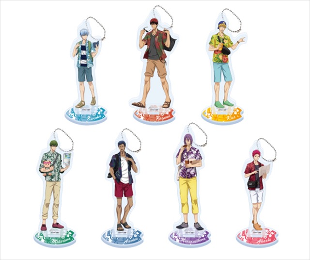 「セガコラボカフェ 黒子のバスケ」スタンド付きビッグアクリルキーホルダー（全7種）　各1,200円（税抜）（C）藤巻忠俊／集英社・黒子のバスケ製作委員会（C）SEGA