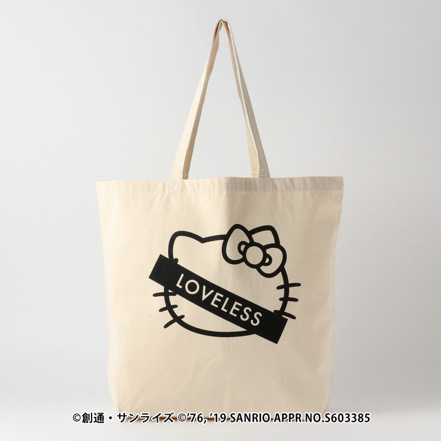 「ラブレス」×「ガンダムvsハローキティ」トートバッグ　5,000円（税別）（C）創通・サンライズ　（C）‘76,’19　SANRIO　著（株）　サンリオ