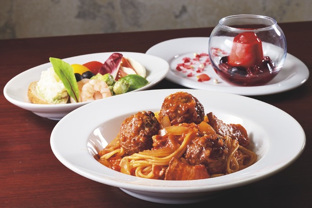 『ルパン三世リストランテ・アモーレ』ミートボール・スパゲティ（C）モンキー・パンチ／ＴＭＳ・ＮＴＶ TM & （C） Universal Studios. All rights reserved.