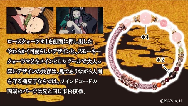 「『鬼滅の刃』ワインドコードブレスレット」5,800円（税別）（C）吾峠呼世晴／集英社・アニプレックス・ufotable