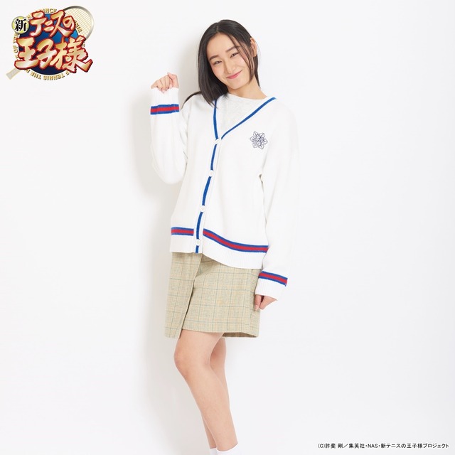 「新テニスの王子様×SPINNS　カーディガン」6,380円（税込／送料・手数料別途）（C）許斐 剛/集英社・NAS・新テニスの王子様プロジェクト