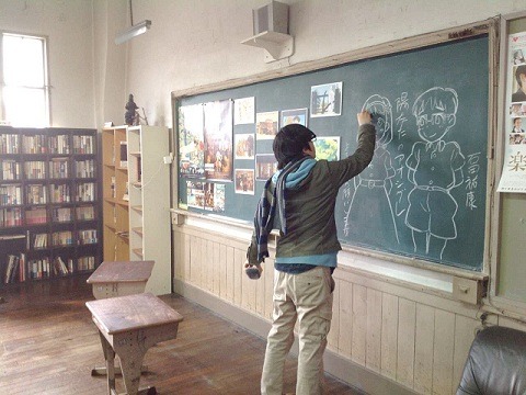 石田祐康監督@元立誠小学校