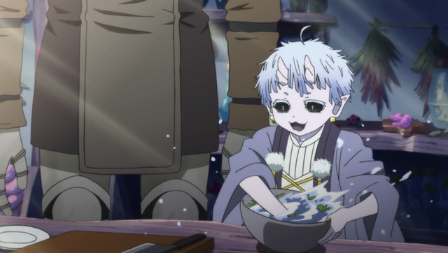 『ソマリと森の神様』第2話「くさびらと鬼の住処」先行カット（C）暮石ヤコ/NSP/ソマリと森の神様プロジェクト, mixer