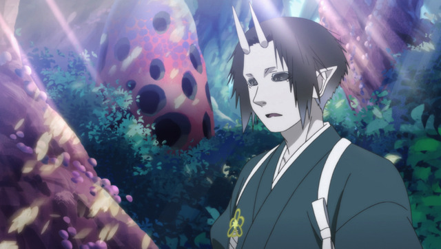 『ソマリと森の神様』第2話「くさびらと鬼の住処」先行カット（C）暮石ヤコ/NSP/ソマリと森の神様プロジェクト, mixer