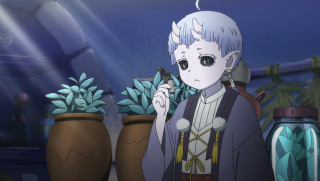 『ソマリと森の神様』第2話「くさびらと鬼の住処」先行カット（C）暮石ヤコ/NSP/ソマリと森の神様プロジェクト, mixer