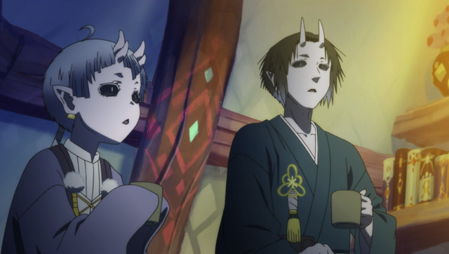 『ソマリと森の神様』第2話「くさびらと鬼の住処」先行カット（C）暮石ヤコ/NSP/ソマリと森の神様プロジェクト, mixer