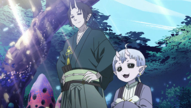 『ソマリと森の神様』第2話「くさびらと鬼の住処」先行カット（C）暮石ヤコ/NSP/ソマリと森の神様プロジェクト, mixer