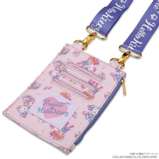 「ふたりはプリキュア×ハローキティ 総柄シリーズ」マルチポーチ：4840円（C）ABC-A・東映アニメーション （C）1976, 2019 SANRIO CO., LTD. TOKYO,JAPAN