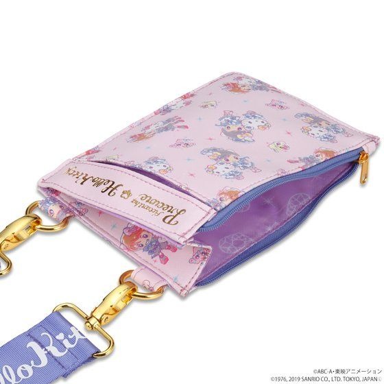 「ふたりはプリキュア×ハローキティ 総柄シリーズ」マルチポーチ：4840円（C）ABC-A・東映アニメーション （C）1976, 2019 SANRIO CO., LTD. TOKYO,JAPAN