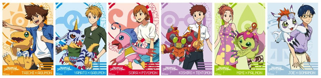 「デジモンアドベンチャー LAST EVOLUTION 絆 MEETING CAFE」フードノベルティ クリアブロマイド (前期6種) （C）本郷あきよし・東映アニメーション