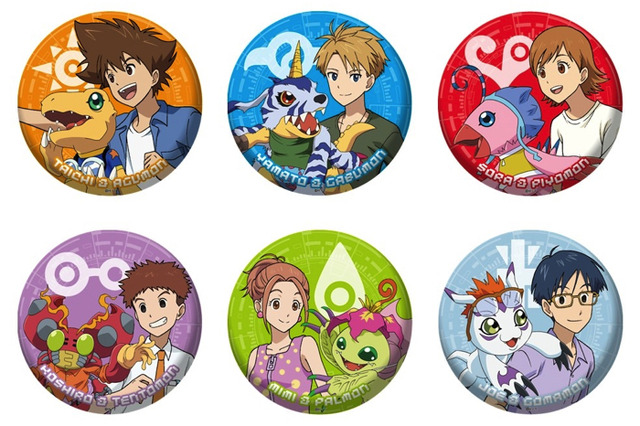 「デジモンアドベンチャー LAST EVOLUTION 絆 MEETING CAFE」デジモンアドベンチャー LAST EVOLUTION 絆 マグネットバッジ セットA (全６種)1個 600円（C）本郷あきよし・東映アニメーション