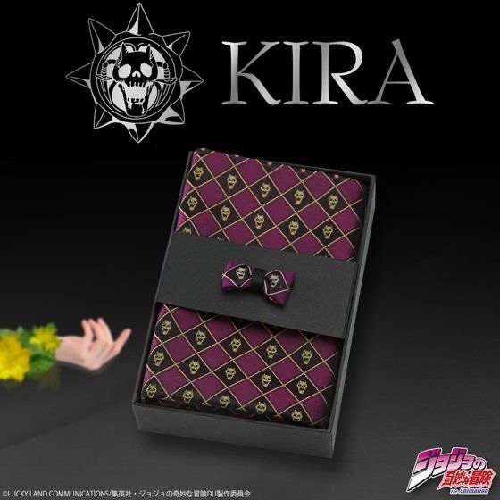 「PB限定【ジョジョの奇妙な冒険 ダイヤモンドは砕けない】吉良吉影 ポケットチーフセット」3,850 円（税込）（C）LUCKY LAND COMMUNICATIONS/集英社・ジョジョの奇妙な冒険DU製作委員会