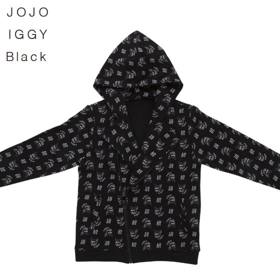 「PB限定【ジョジョの奇妙な冒険 スターダストクルセイダース】JOJO IGGY RIDERS HOODIE（ジョジョ イギー メンズパーカー）」10,175 円（税込）（C）A＆L/S・JOJO SC