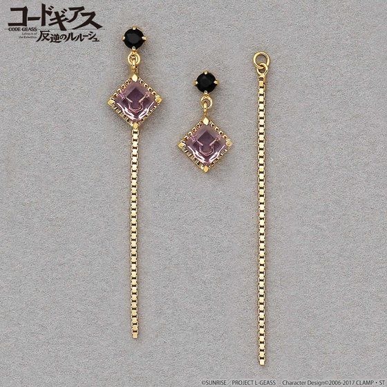 「コードギアス　反逆のルルーシュ×TAKE-UP　シルバーYGコーティング・K10YGピアス」25,300円（税込）（C）S／PLG CD （C）CLAMP・ST