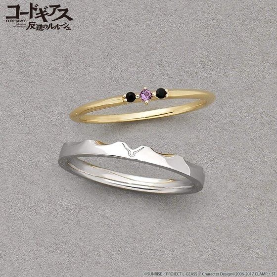 「コードギアス　反逆のルルーシュ×TAKE-UP　K10YG・シルバーリングセット」38,500円（税込）（C）S／PLG CD （C）CLAMP・ST