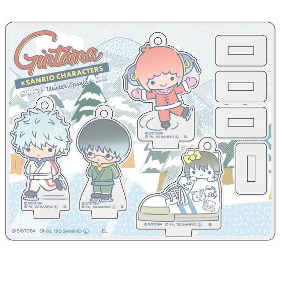 「銀魂×Sanrio characters　アクリルマスコットプレート～スケート～」1,100 円（税込）（C） 空知英秋/集英社・テレビ東京・電通・BNP・アニプレックス