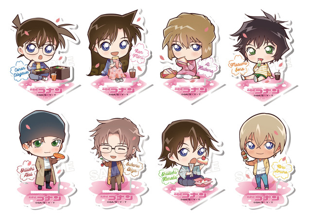 『名探偵コナン』ブラインドミニアクリルスタンド(全8種)：1点800円 (税別)（C）青山剛昌／小学館・読売テレビ・TMS 1996