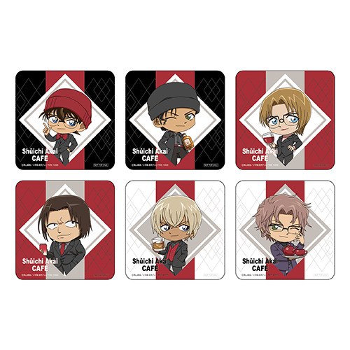 【赤井秀一カフェ（緋色編）】【ドリンク注文特典】オリジナルコースター（全6種）（C）青山剛昌／小学館・読売テレビ・TMS 1996（C）2020 青山剛昌／名探偵コナン製作委員会