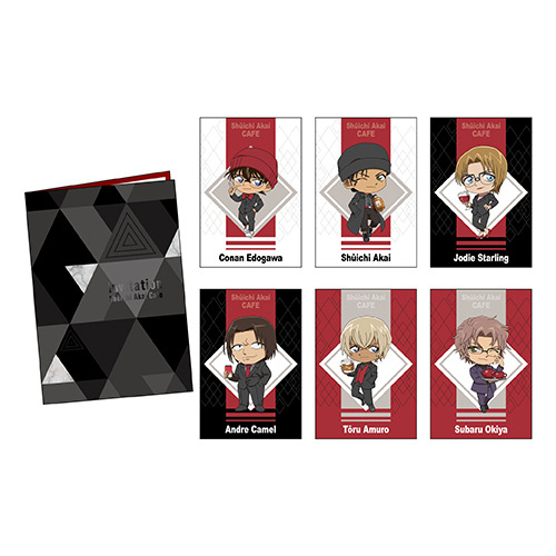 【赤井秀一カフェ（緋色編）】【事前予約者限定カフェ利用特典】オリジナルポストカード付き招待状（全6種）（C）青山剛昌／小学館・読売テレビ・TMS 1996（C）2020 青山剛昌／名探偵コナン製作委員会