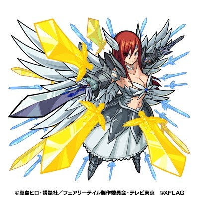 『FAIRY TAIL』×『モンスターストライク』「光属性 ★6　妖精女王　エルザ・スカーレット」（C）真島ヒロ・講談社/フェアリーテイル製作委員会・テレビ東京