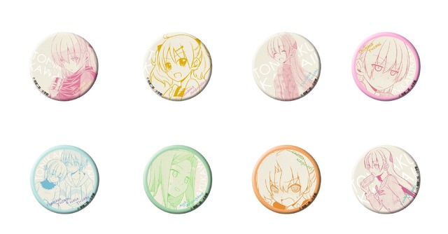 「トニカクカワイイ」キャラバッジコレクション（全8種）1パック400円（税抜）、1BOX（8パック入り）3,200円（税抜）（C）畑健二郎・小学館／トニカクカワイイ製作委員会