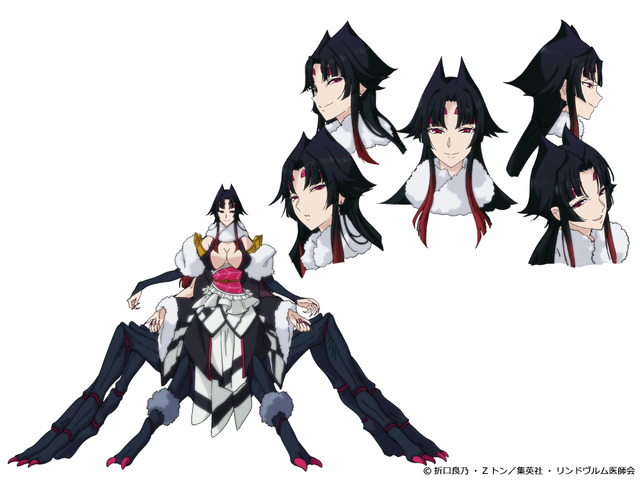 「TVアニメ『モンスター娘のお医者さん』アラーニャ・タランテラ・アラクニダ 設定画」（Ｃ）折口良乃・Zトン／集英社・リンドヴルム医師会