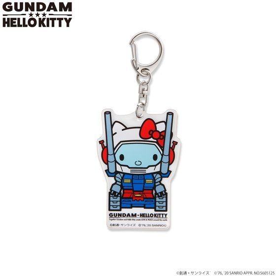 「ガンダム VS ハローキティ 和解企画 アクリルチャーム」880円（税込）（C）創通・サンライズ （C）'76,'20 SANRIO（L)