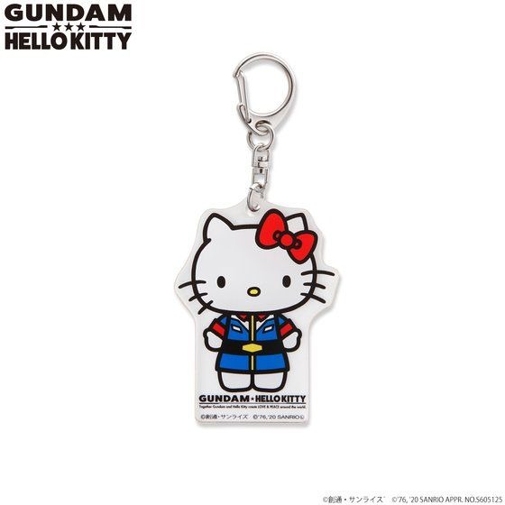 「ガンダム VS ハローキティ 和解企画 アクリルチャーム」880円（税込）（C）創通・サンライズ （C）'76,'20 SANRIO（L)