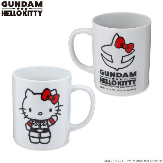 「ガンダム VS ハローキティ 和解企画 マグカップ」2,530円（税込）（C）創通・サンライズ （C）'76,'20 SANRIO（L)