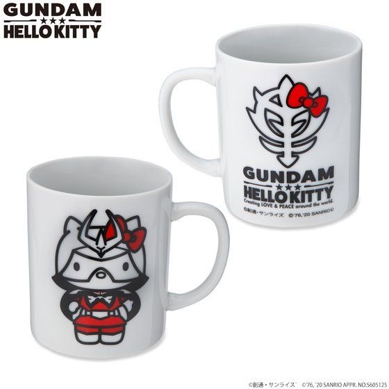 「ガンダム VS ハローキティ 和解企画 マグカップ」2,530円（税込）（C）創通・サンライズ （C）'76,'20 SANRIO（L)