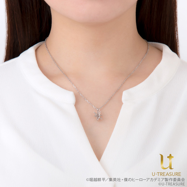 【僕のヒーローアカデミア】モチーフネックレス「轟焦凍」（シルバー）11,000円、（K10イエローゴールド）33,000円（C）堀越耕平／集英社・僕のヒーローアカデミア製作委員会 （C）U-TREASURE