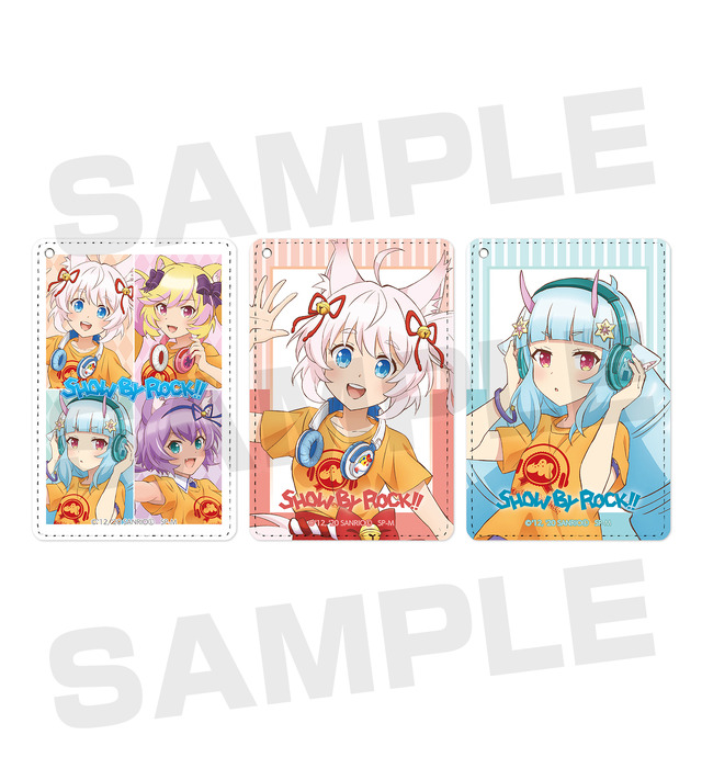「SHOW BY ROCK!! POP UP SHOP in TOWER RECORDS」描き下ろしイラスト ヘッドフォンver. 1ポケットパスケース（全3種）各1,800円（税別）（C）2012, 2020 SANRIO CO., LTD. APPROVAL NO. S604813SHOW BY ROCK!! 製作委員会 M