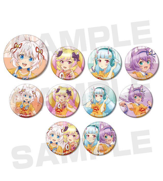 「SHOW BY ROCK!! POP UP SHOP in TOWER RECORDS」描き下ろしイラスト ヘッドフォンver. トレーディング缶バッジ（全10種）単品400円（税別）／BOX4,000円（税別）（C）2012, 2020 SANRIO CO., LTD. APPROVAL NO. S604813SHOW BY ROCK!! 製作委員会 M