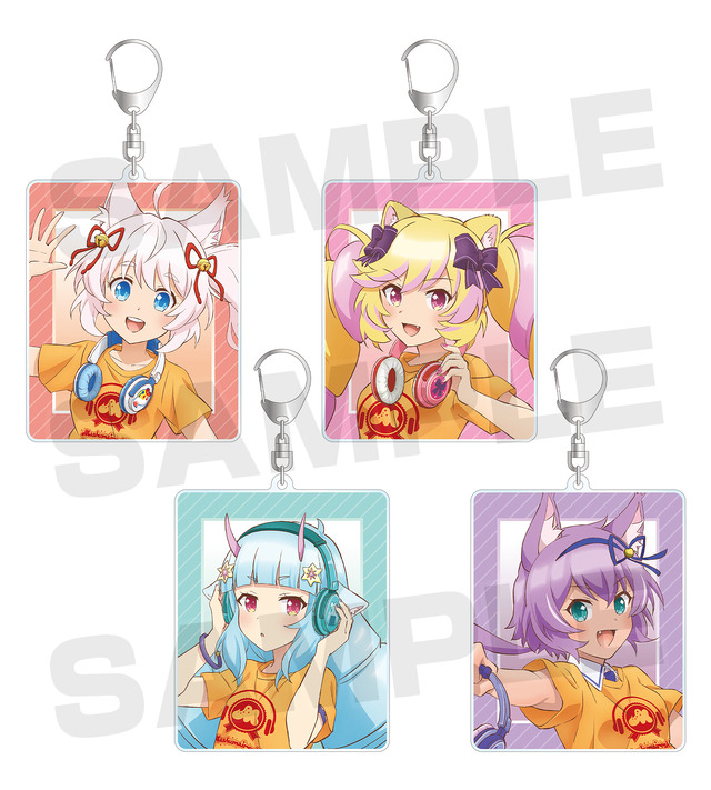 「SHOW BY ROCK!! POP UP SHOP in TOWER RECORDS」描き下ろしイラスト ヘッドフォンver. BIGアクリルキーホルダー（全4種）各1,000円（税別）（C）2012, 2020 SANRIO CO., LTD. APPROVAL NO. S604813SHOW BY ROCK!! 製作委員会 M