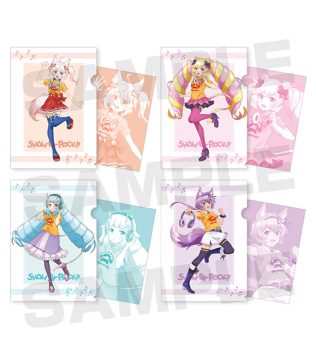 「SHOW BY ROCK!! POP UP SHOP in TOWER RECORDS」描き下ろしイラスト ヘッドフォンver. クリアファイル（全4種）各400円（税別）（C）2012, 2020 SANRIO CO., LTD. APPROVAL NO. S604813SHOW BY ROCK!! 製作委員会 M